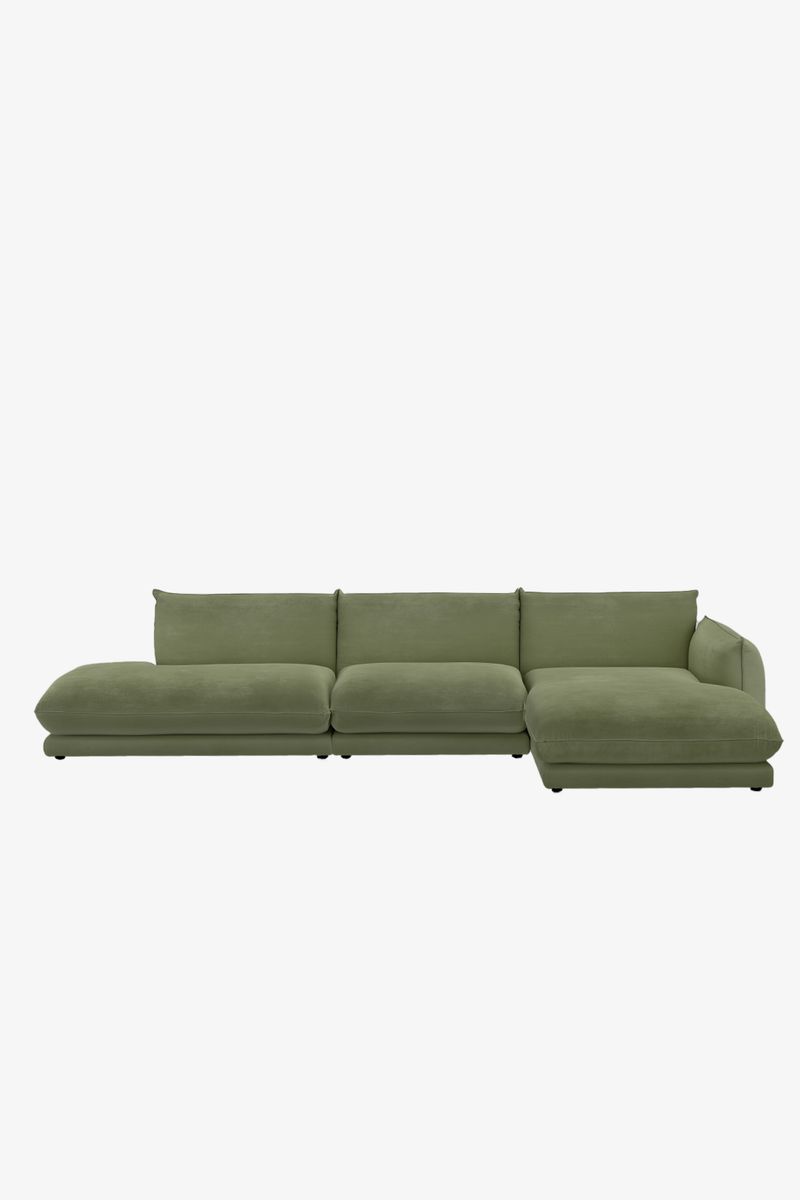 Countess 4-zits Bank Chaise Longue Rechts Otto Longue Links Olive Green