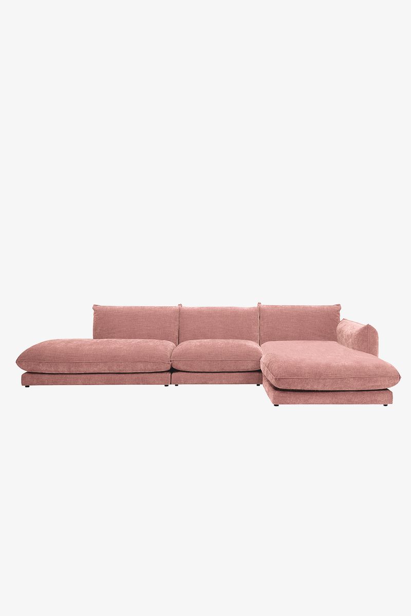 Countess 4-zits Bank Chaise Longue Rechts Otto Longue Links Salmon