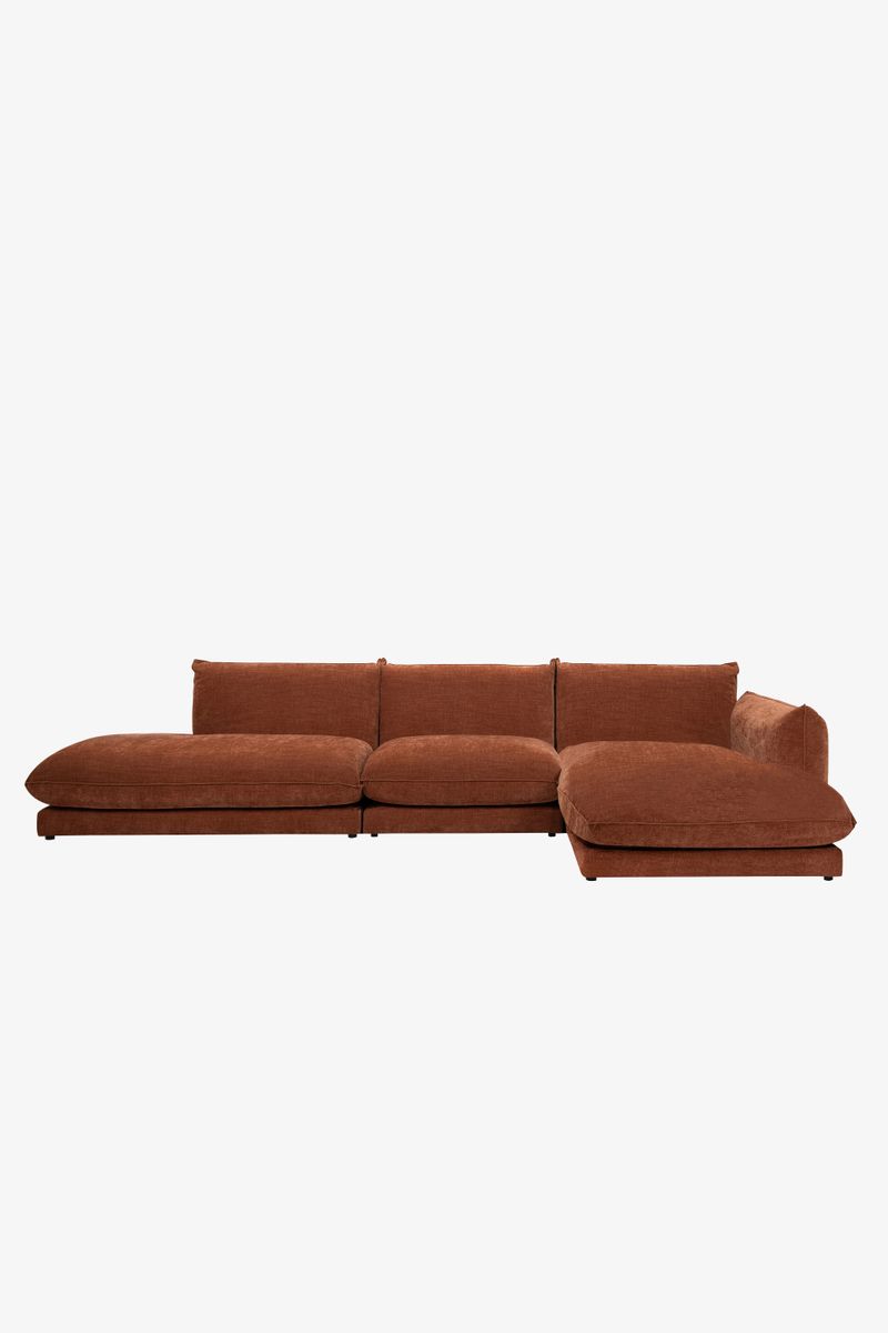 Countess 4-zits Bank Chaise Longue Rechts Otto Longue Links Rust