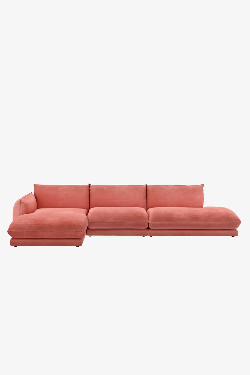 Countess 4-zits Bank Chaise Longue Links Otto Longue Rechts Dark Pink