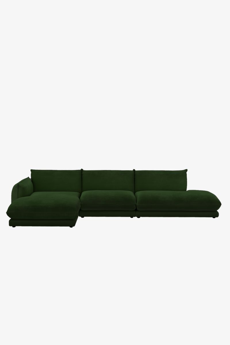 Countess 4-zits Bank Chaise Longue Links Otto Longue Rechts Dark Green