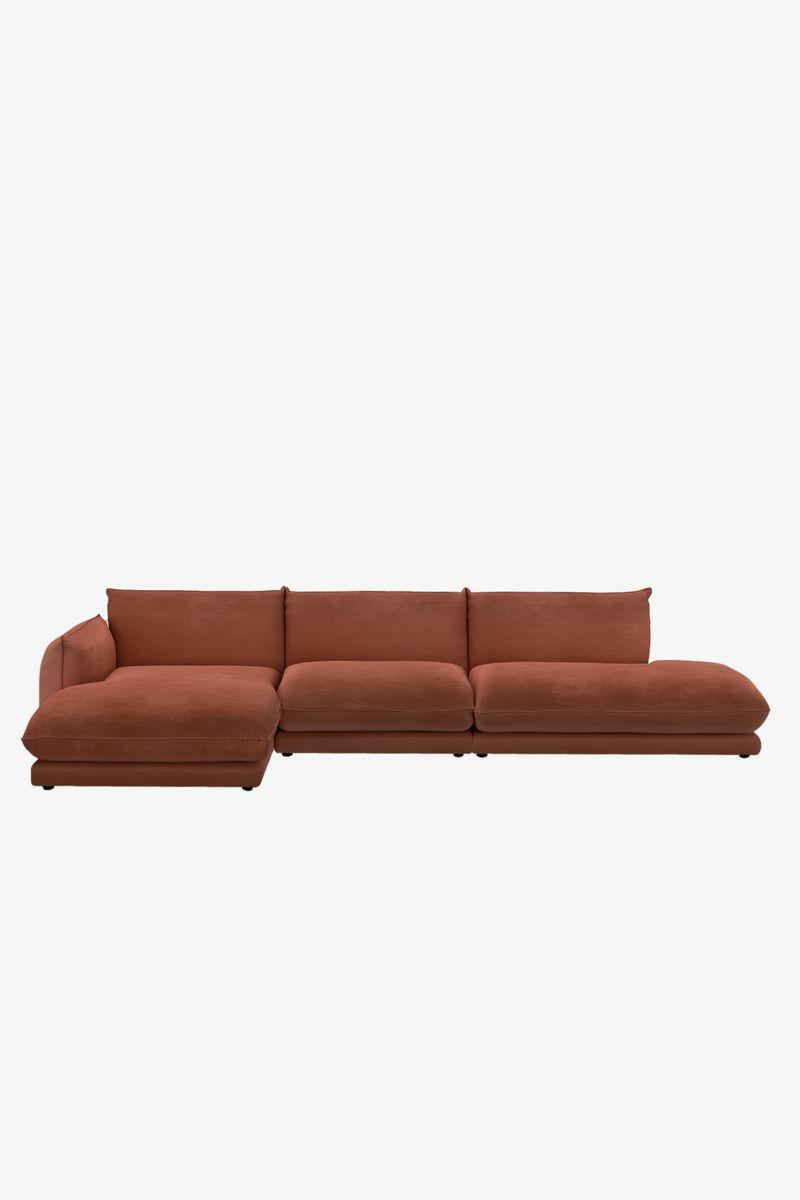 Countess 4-zits Bank Chaise Longue Links Otto Longue Rechts Brown