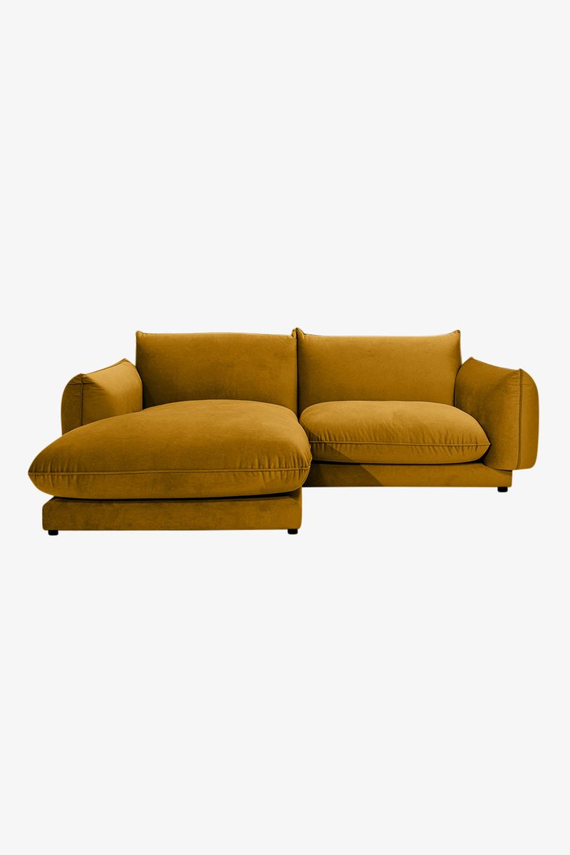 Countess 3-zits bank chaise longue links Royal Gold