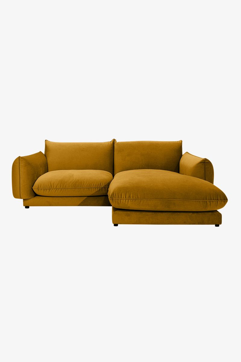 Countess 3-zits bank chaise longue rechts Royal Gold