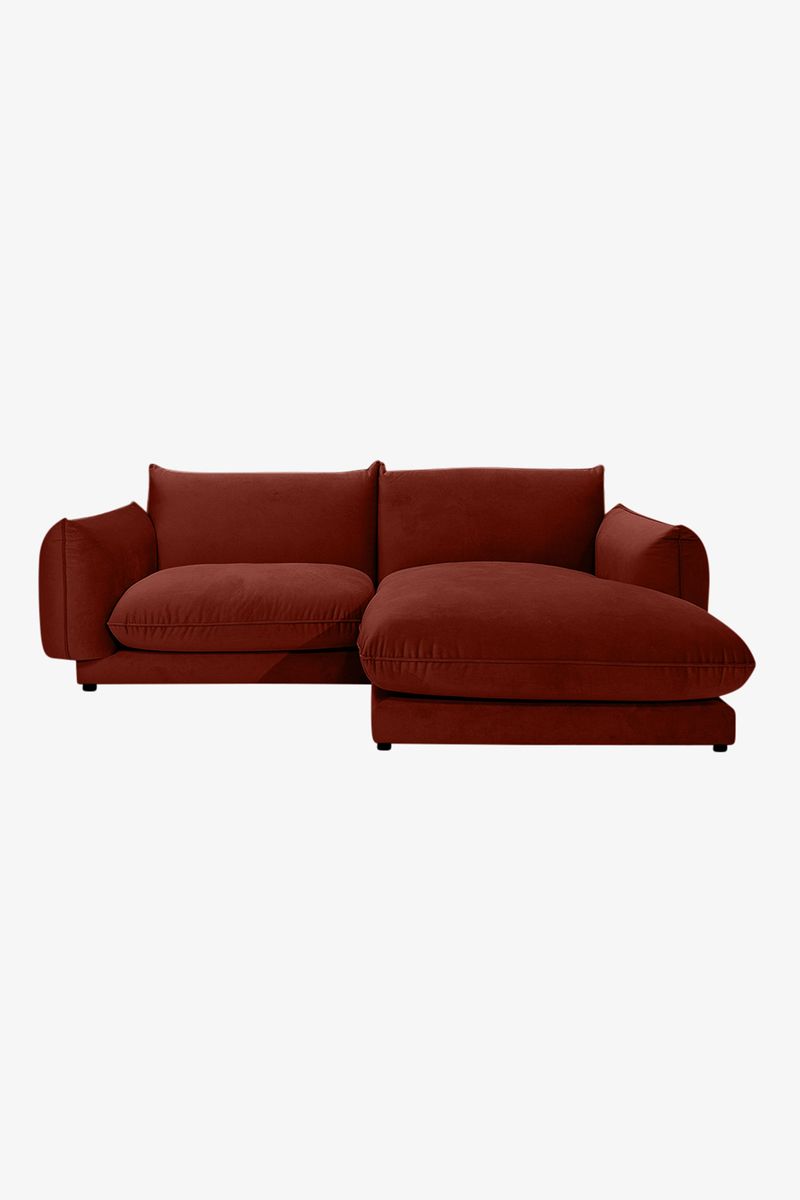 Countess 3-zits bank chaise longue rechts Royal Copper