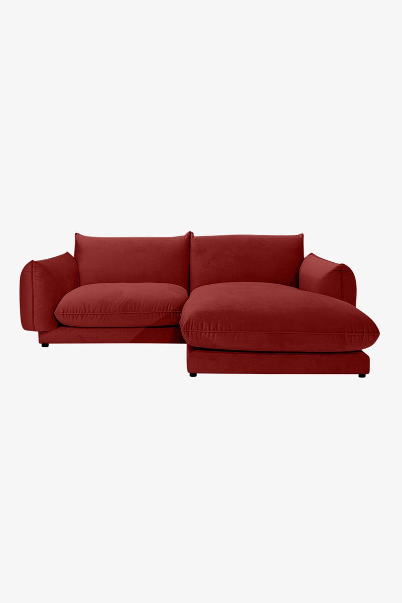 Countess 3-zits bank chaise longue rechts Royal Bordeaux