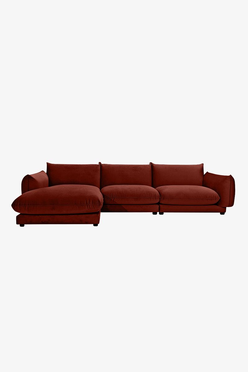 Countess 4-zits bank chaise longue links Royal Copper