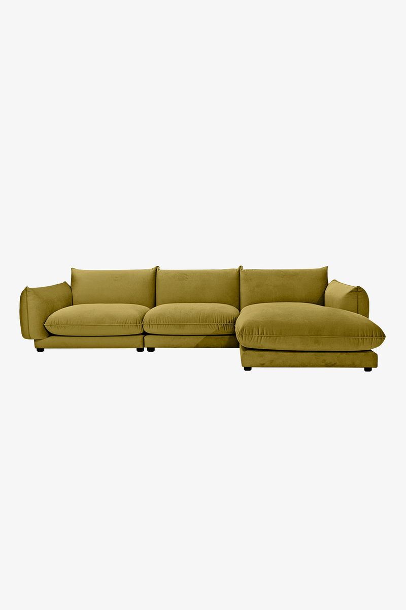 Countess 4-zits bank chaise longue rechts Royal Pistachio