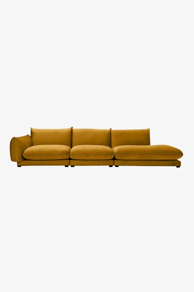 Countess 4-zits bank otto longue rechts Royal Gold