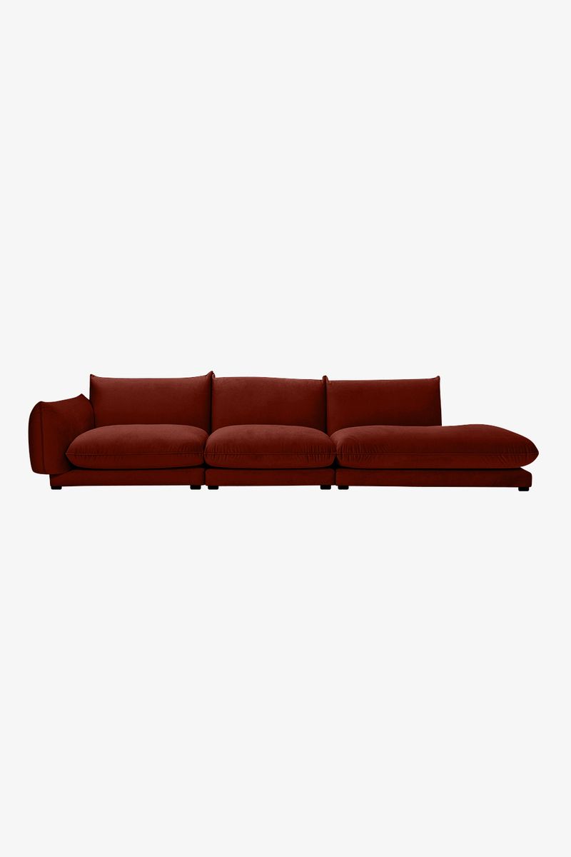 Countess 4-zits bank otto longue rechts Royal Copper