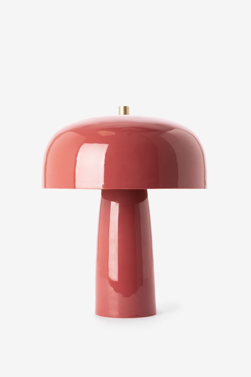 Donkerroze Cupola Tafellamp
