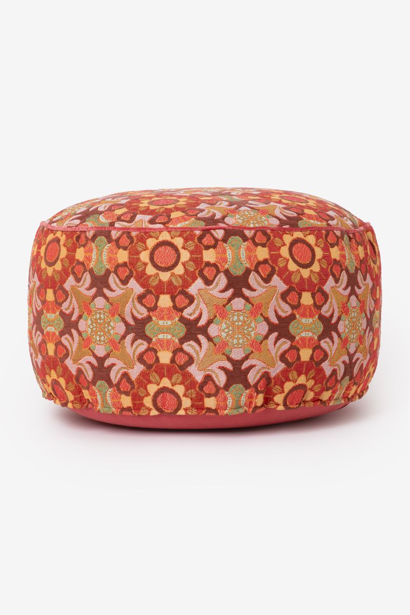 Gemusterter Puff – Mehrfarbig