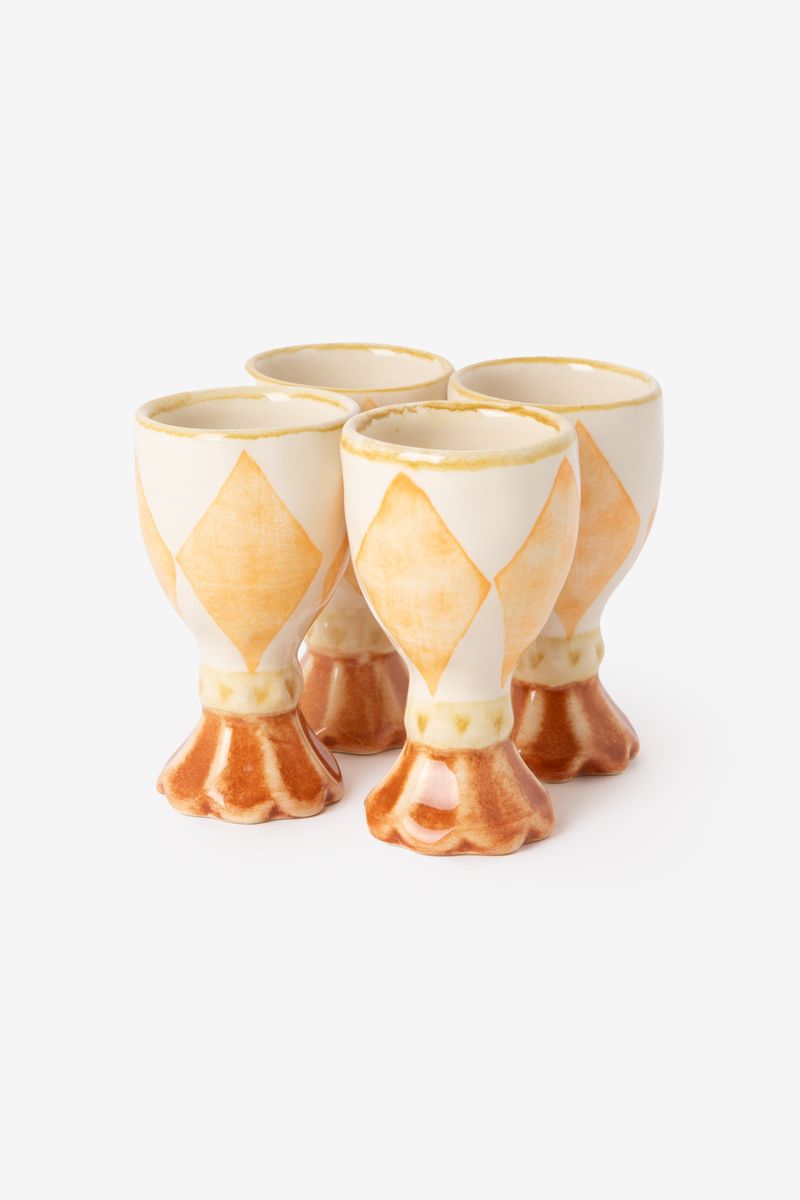 Eierbecher Mit Karomuster – Orange