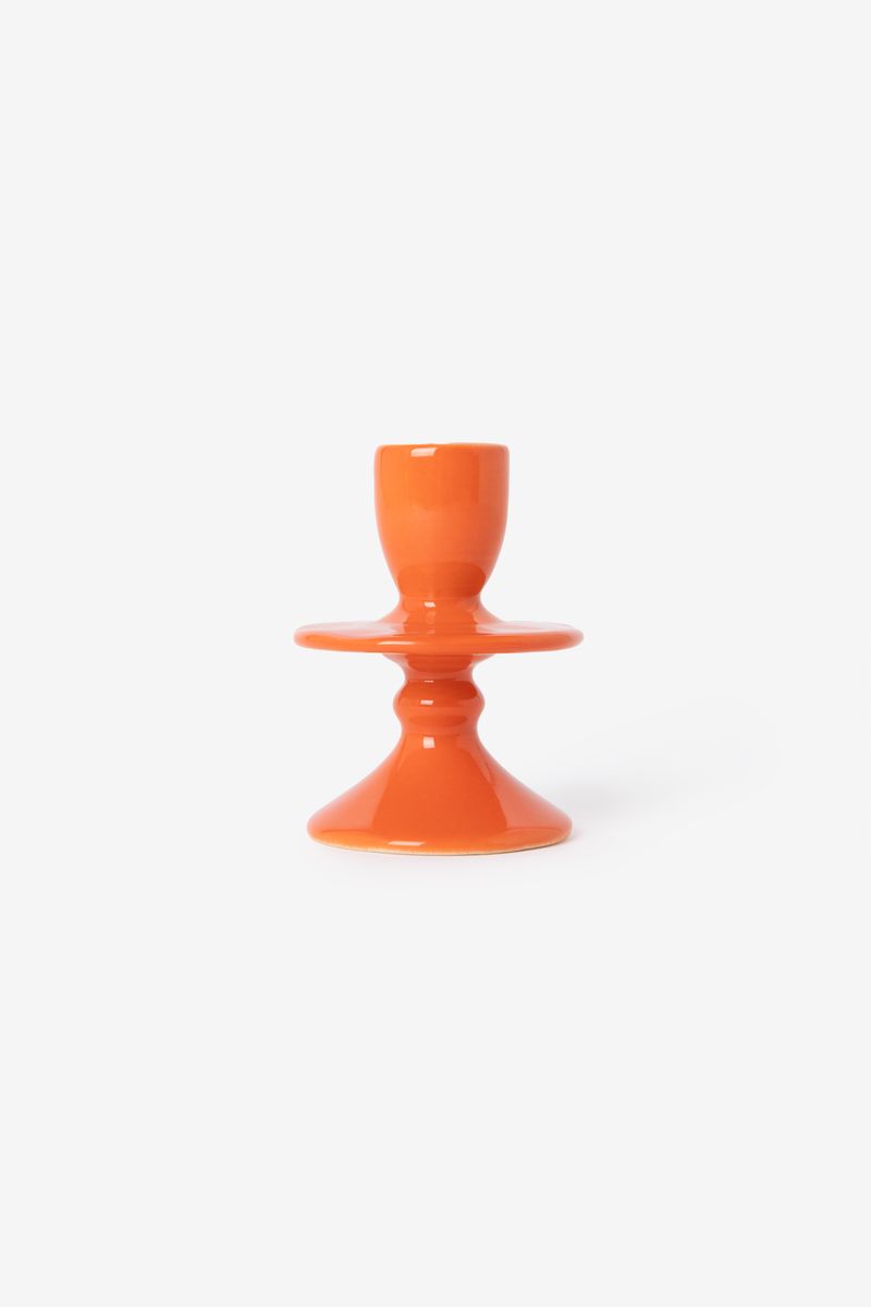 Oranje Ruffle Kandelaar Small