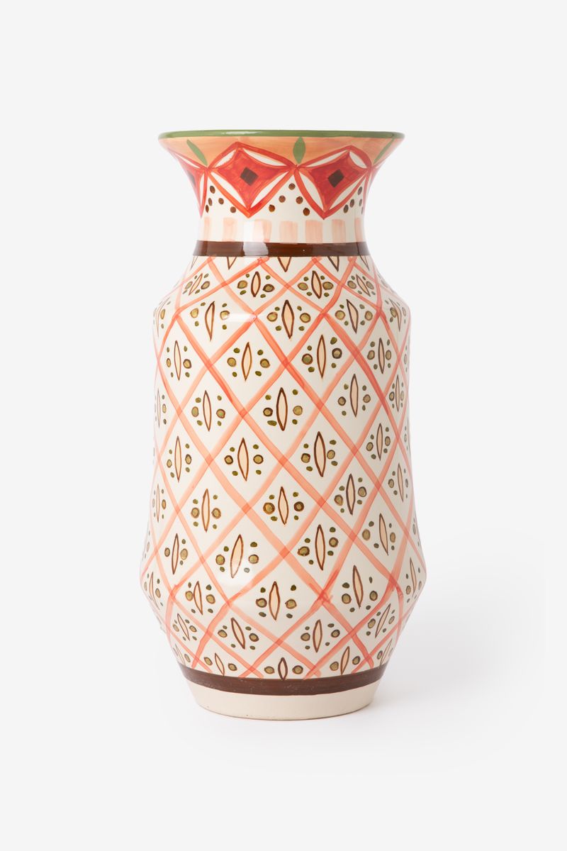 Gemusterte Vase Large – Mehrfarbig