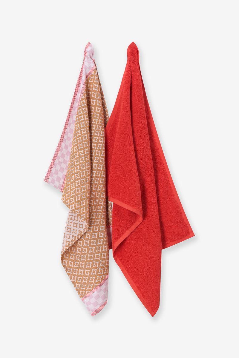 Handtuch Und Geschirrtuch Archi – Rot