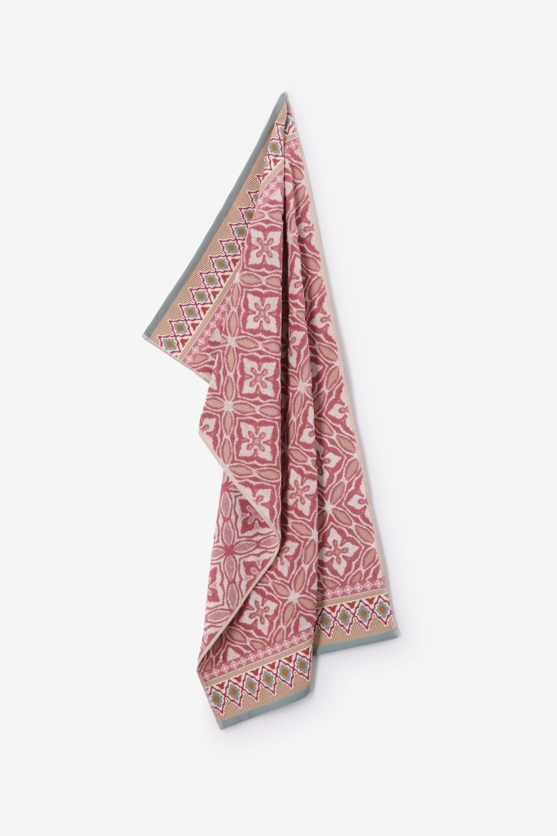 Gemustertes Handtuch Medium – Rosa