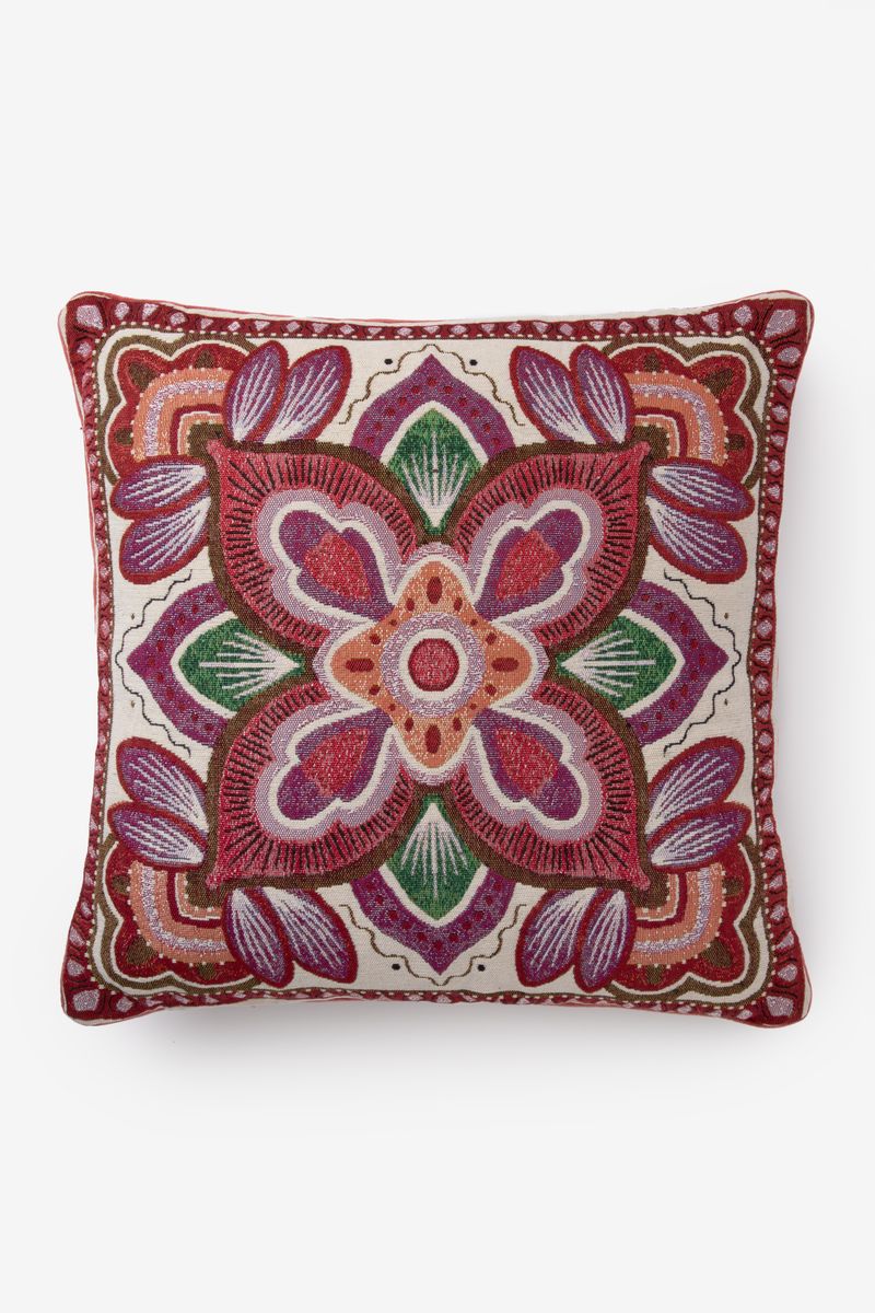 Multicolour Kussen Met Bloemendessin