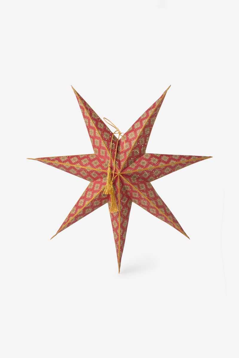 LED-Weihnachtsstern Mit Mosaikmuster Medium - Dunkelrosa