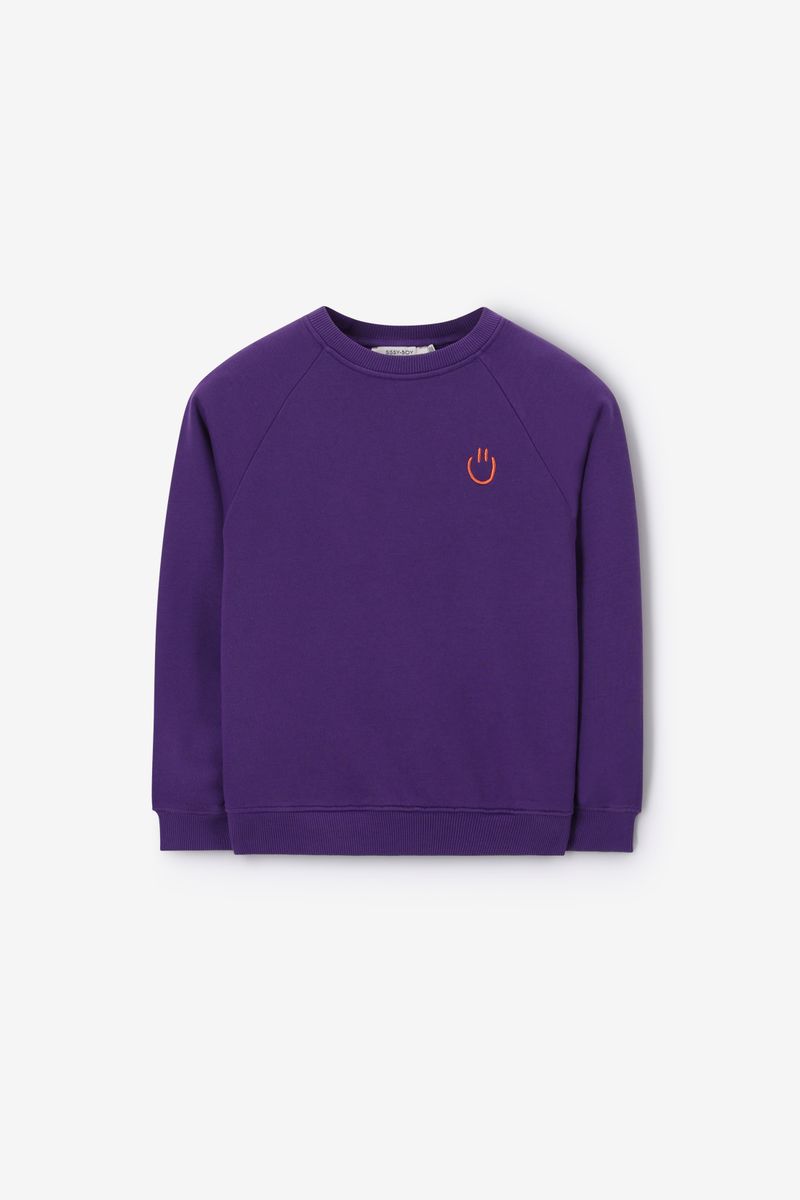 Donkerpaarse Sweater Met Smiley
