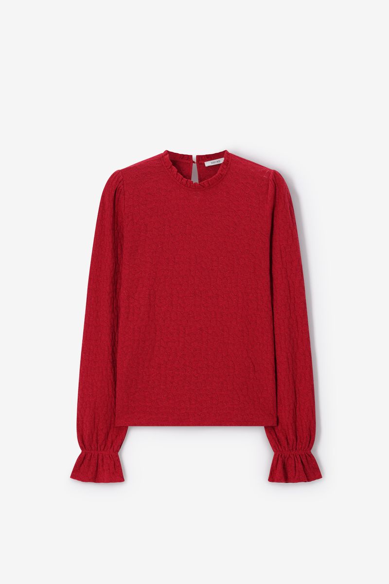 Rode Top Met Lurex