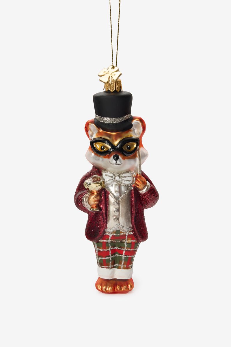 Weihnachtskugel Fuchs Mit Zylinder