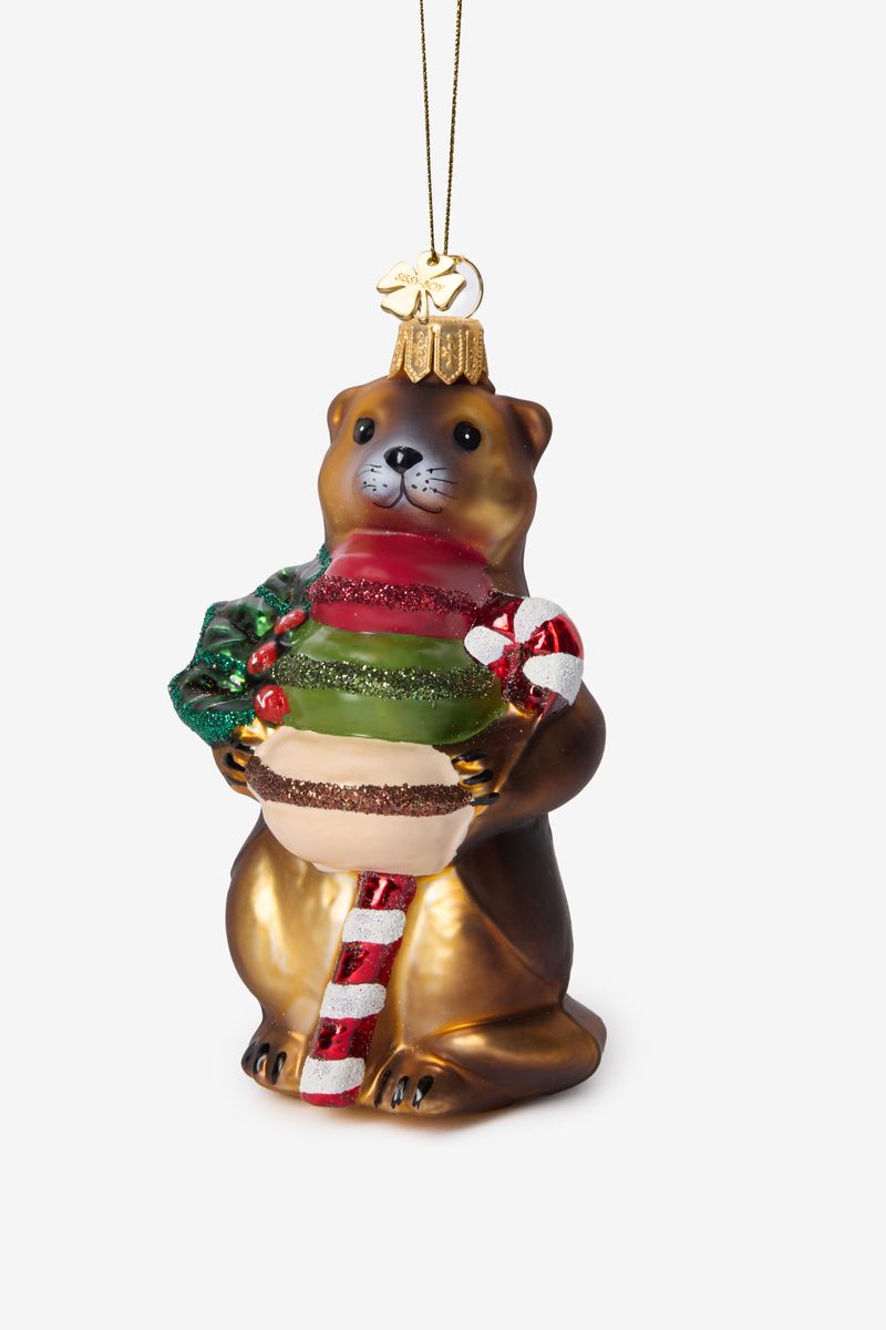 Weihnachtskugel Otter Mit Macarons