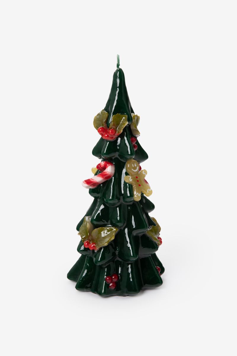 Kerze Weihnachtsbaum - Dunkelgrün