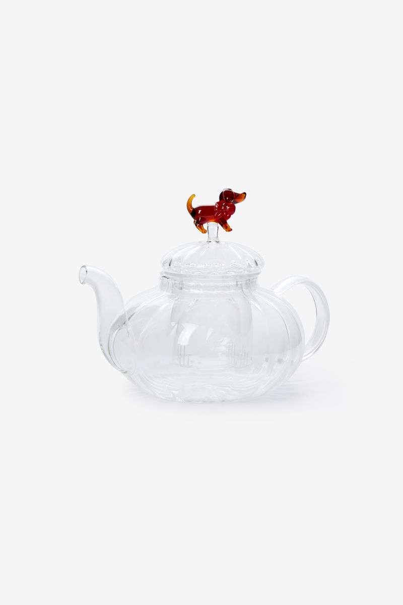 Glazen Theepot Met Hond