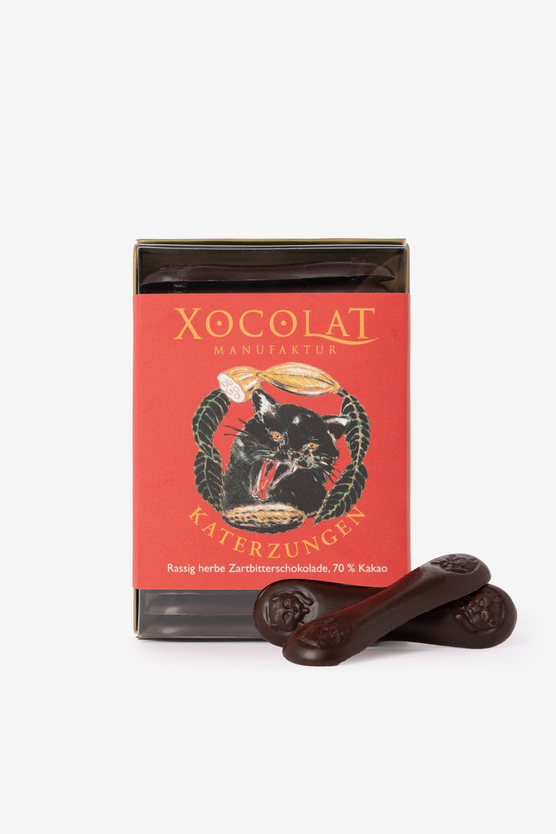 Xocolat Katzenzungen Aus Purer Schokolade