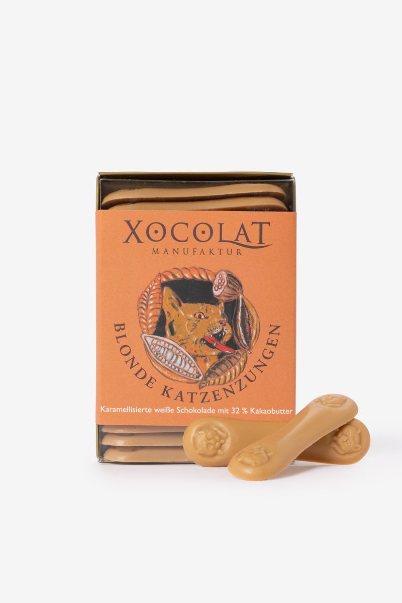Xocolat Katzenzungen Aus Karamell-Schokolade