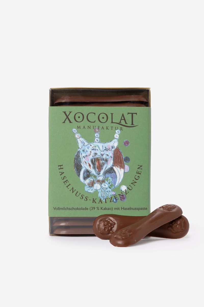 Xocolat Katzenzungen Aus Haselnuss-Schokolade