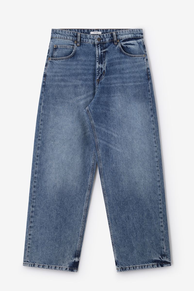 Blauwe Barrel Jeans