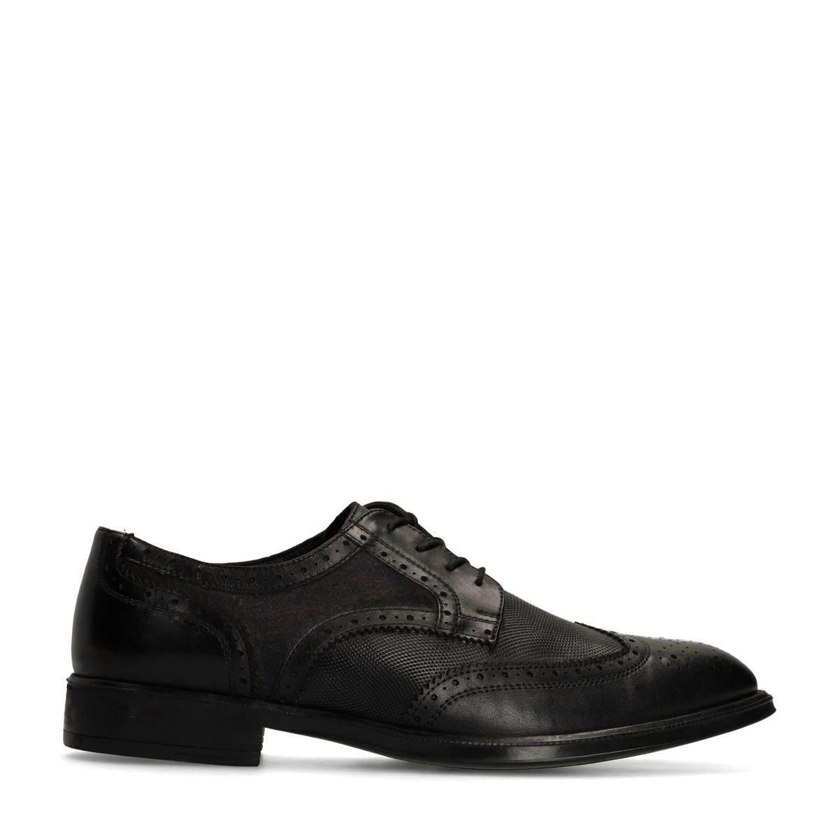 Zwarte leren veterschoenen