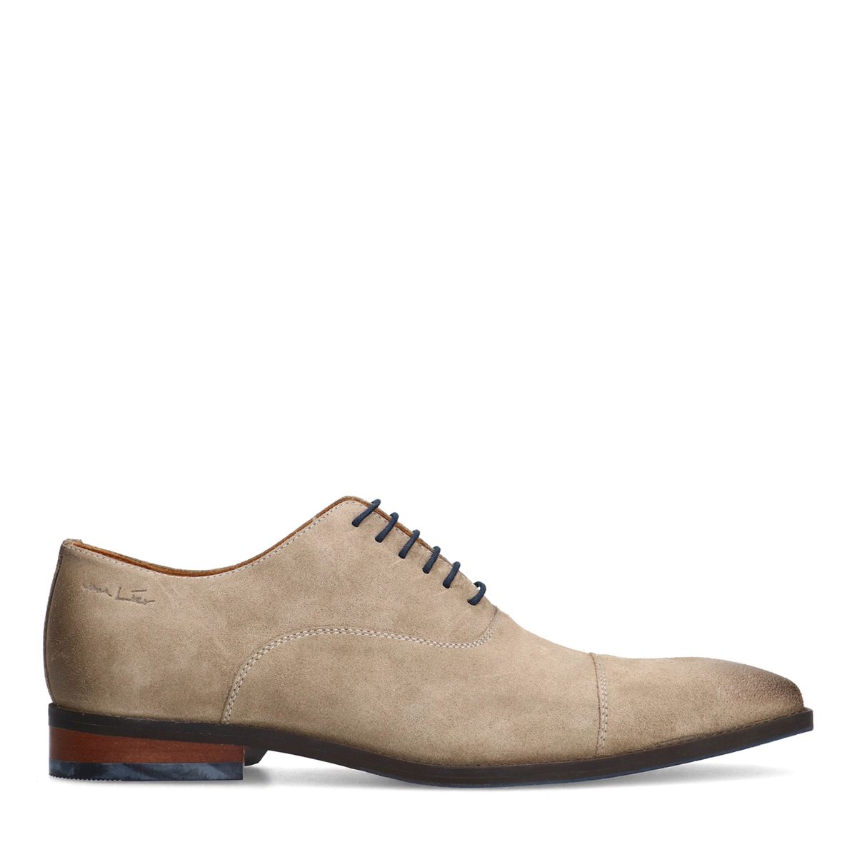Taupe suède veterschoenen