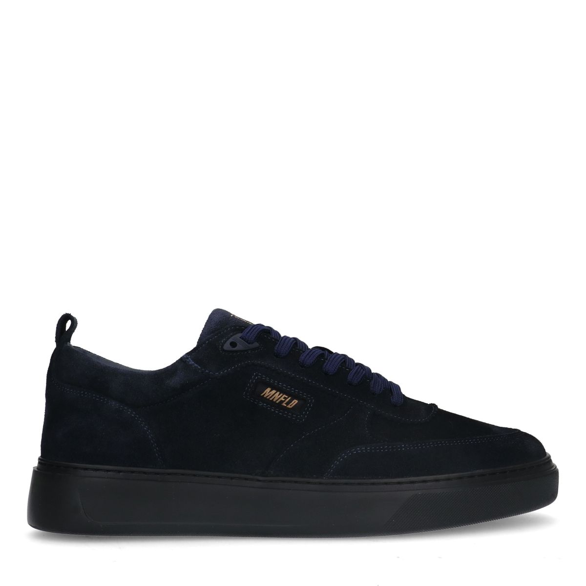 Donkerblauwe suède sneakers