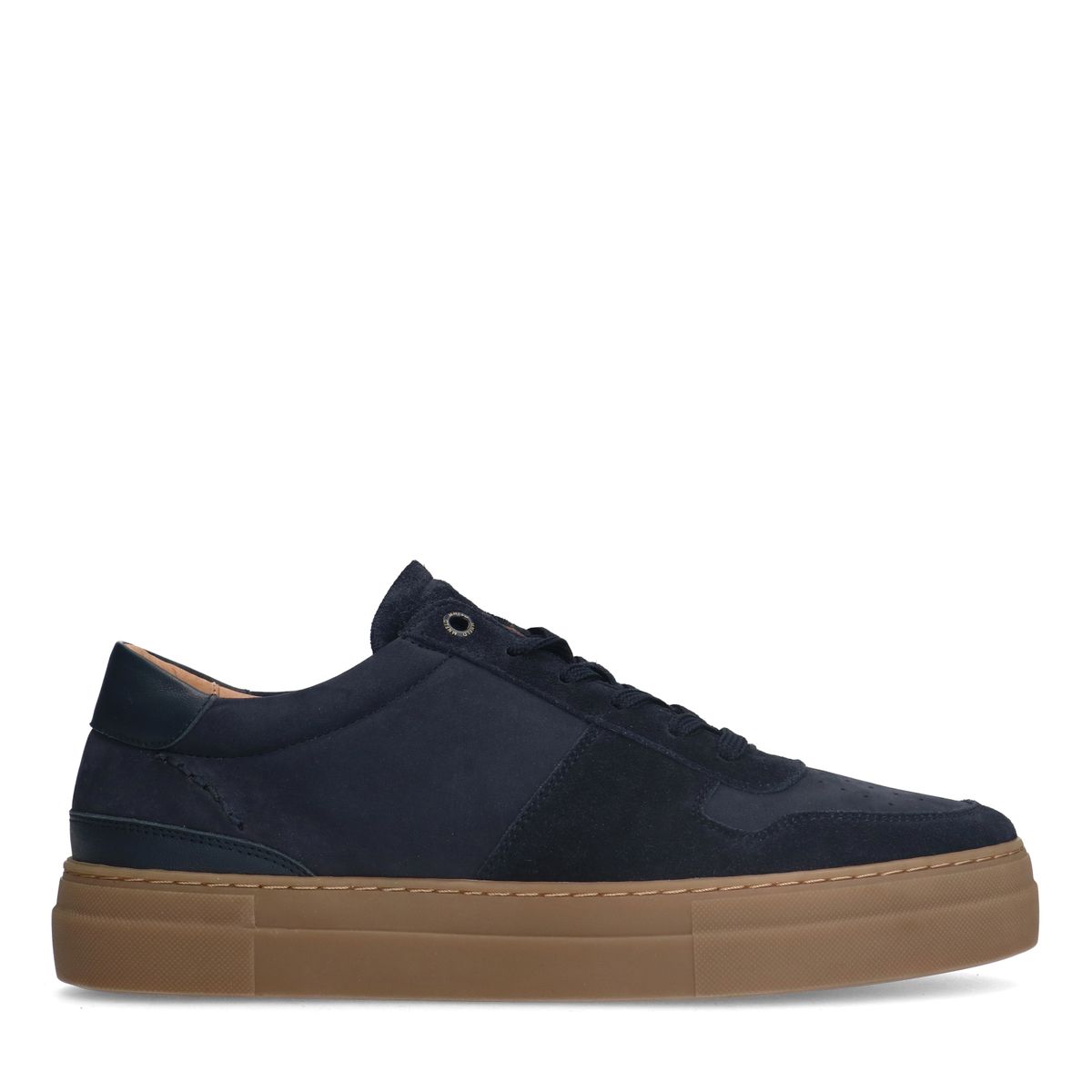Blauwe suède sneakers