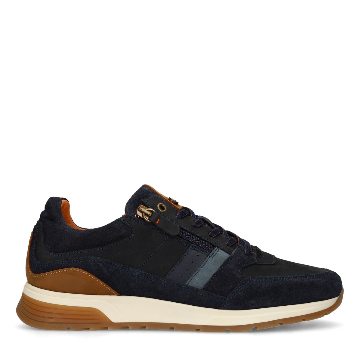 No Stress Dunkelblaue Nubuk-Sneaker