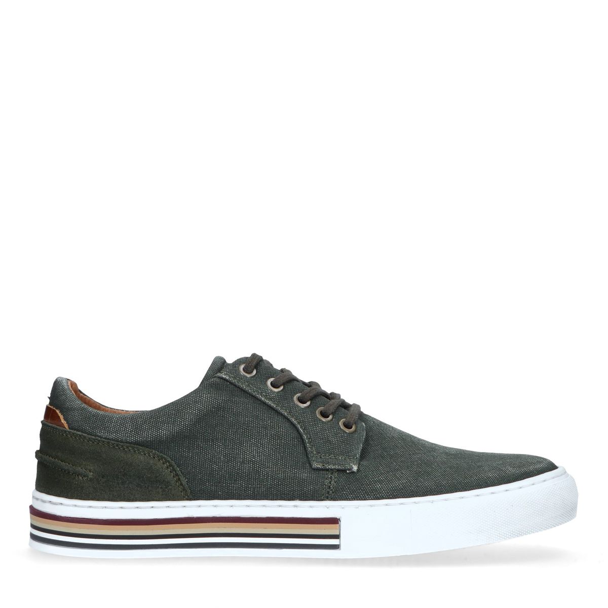 Donkergroene canvas sneakers