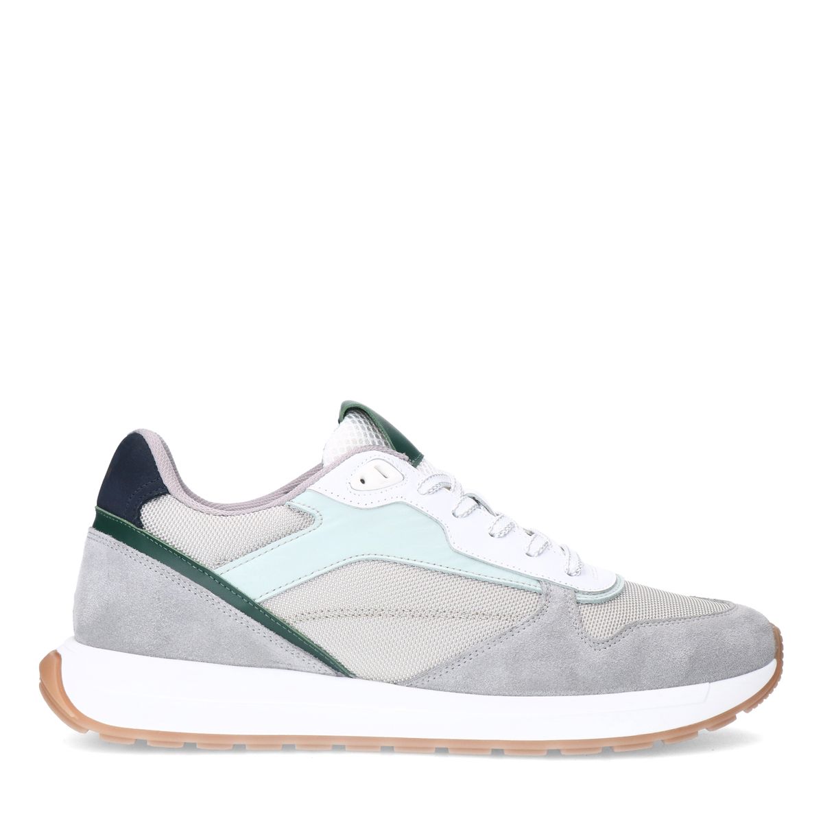 Grijze leren sneakers