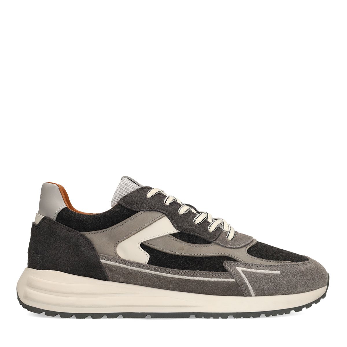 Grijze suède sneakers