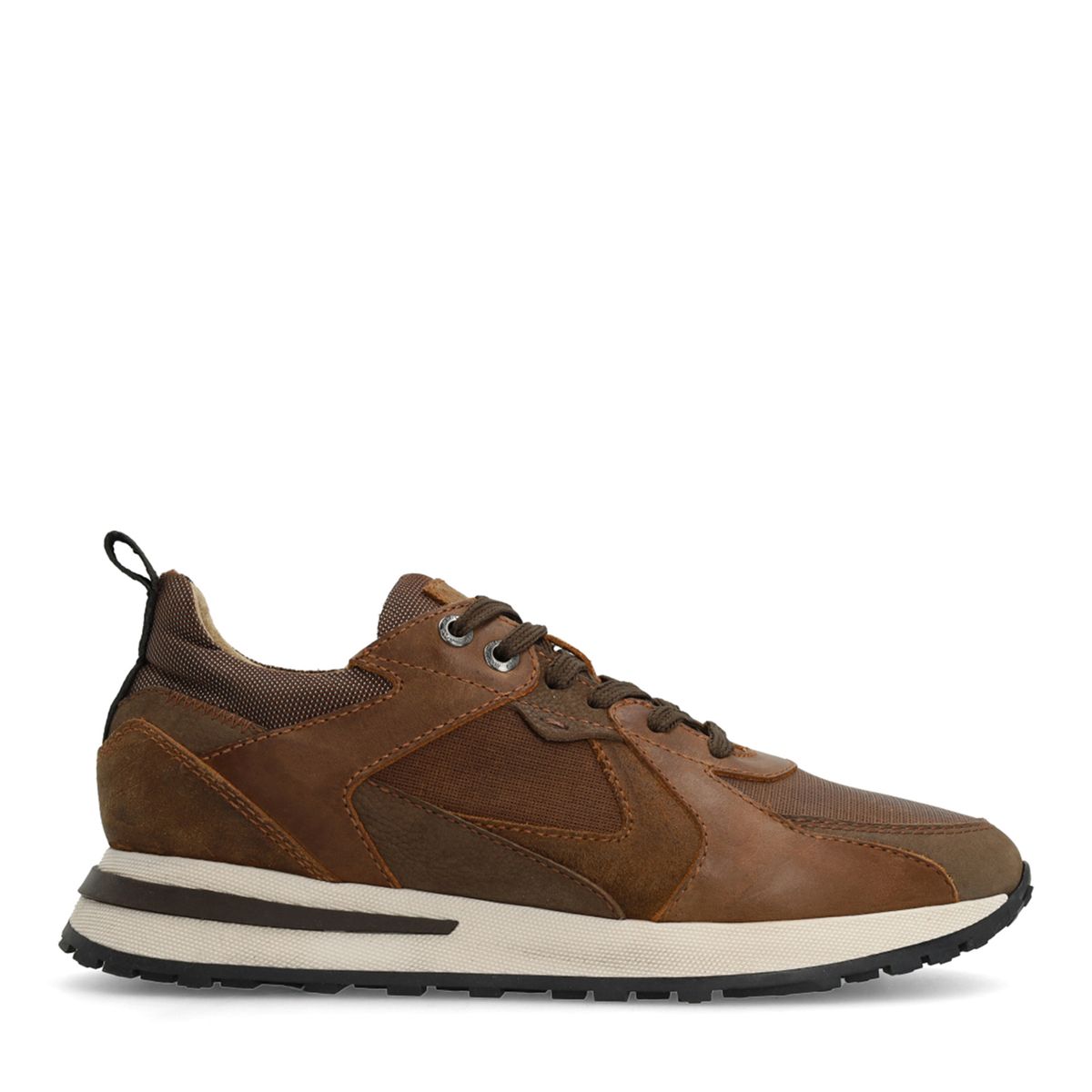 Cognac leren sneakers