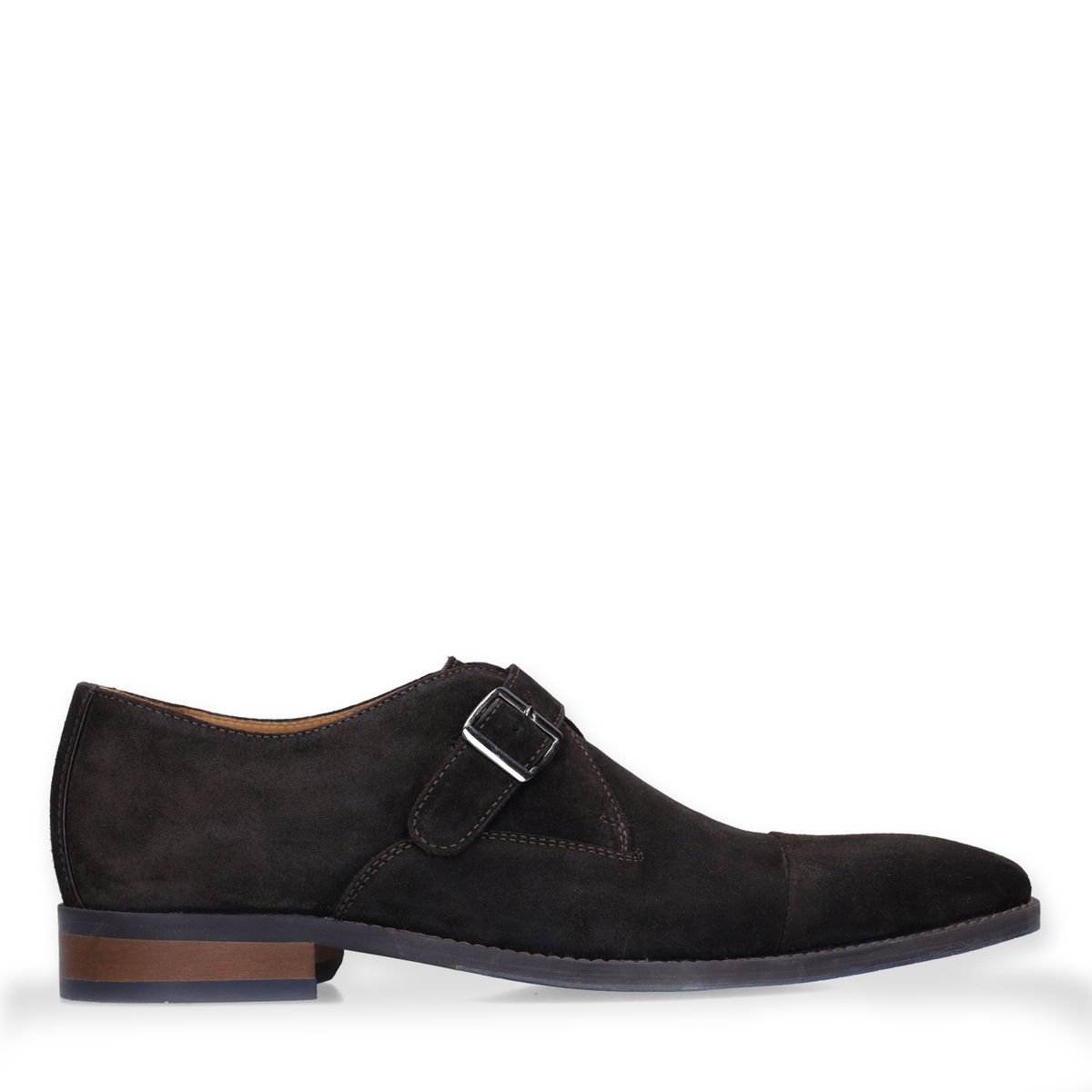 Bruine suède gespschoenen