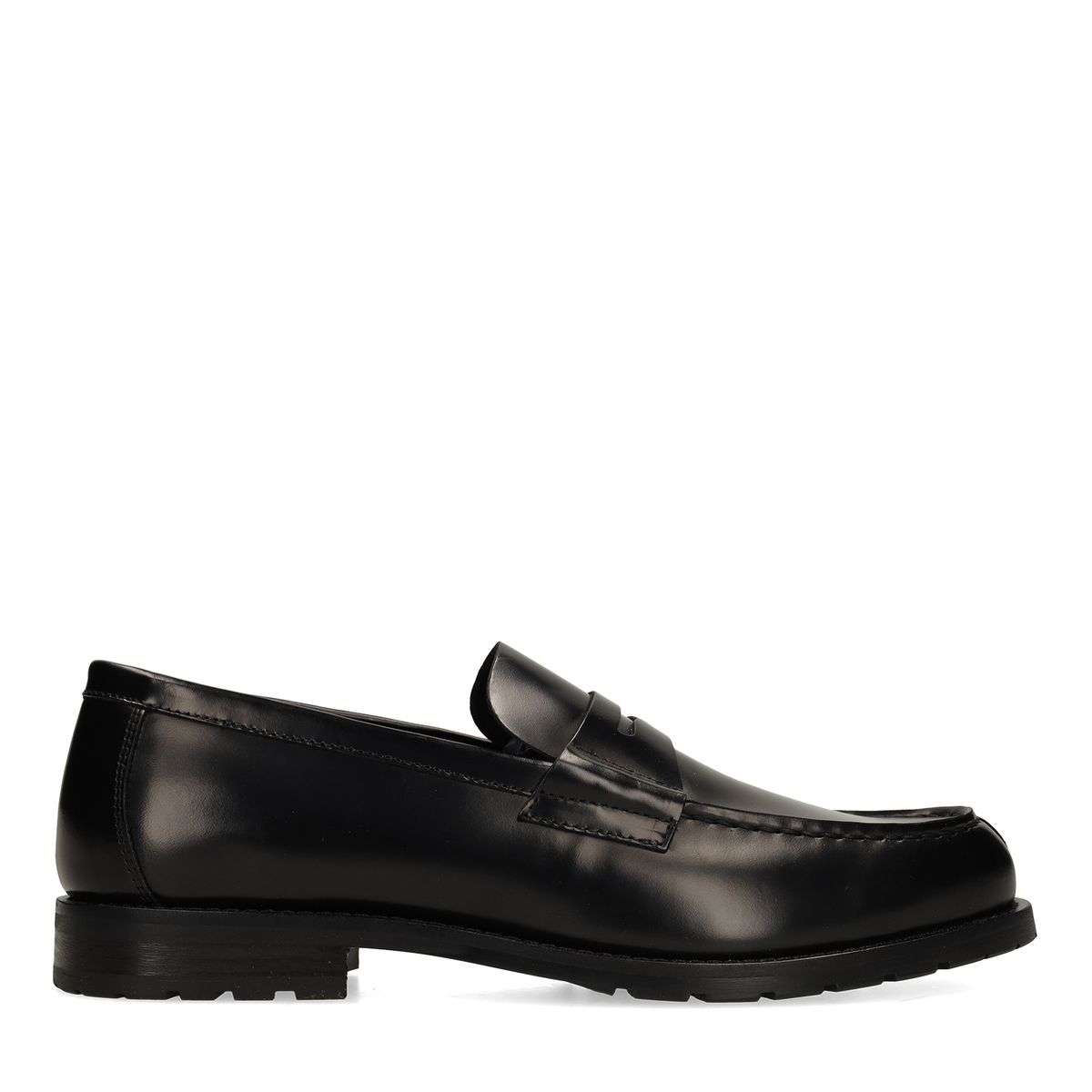 Zwarte leren loafers