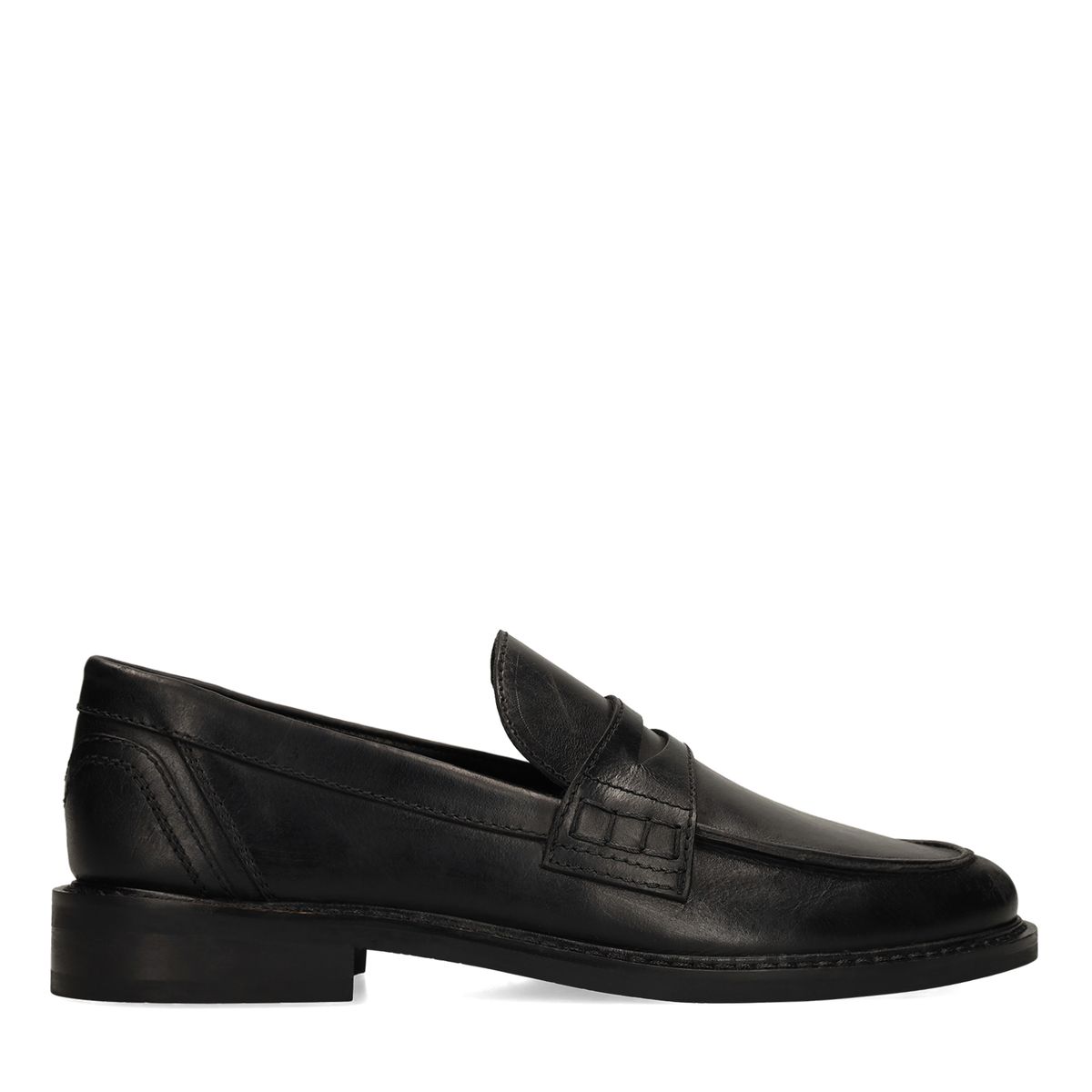 Zwarte leren loafers