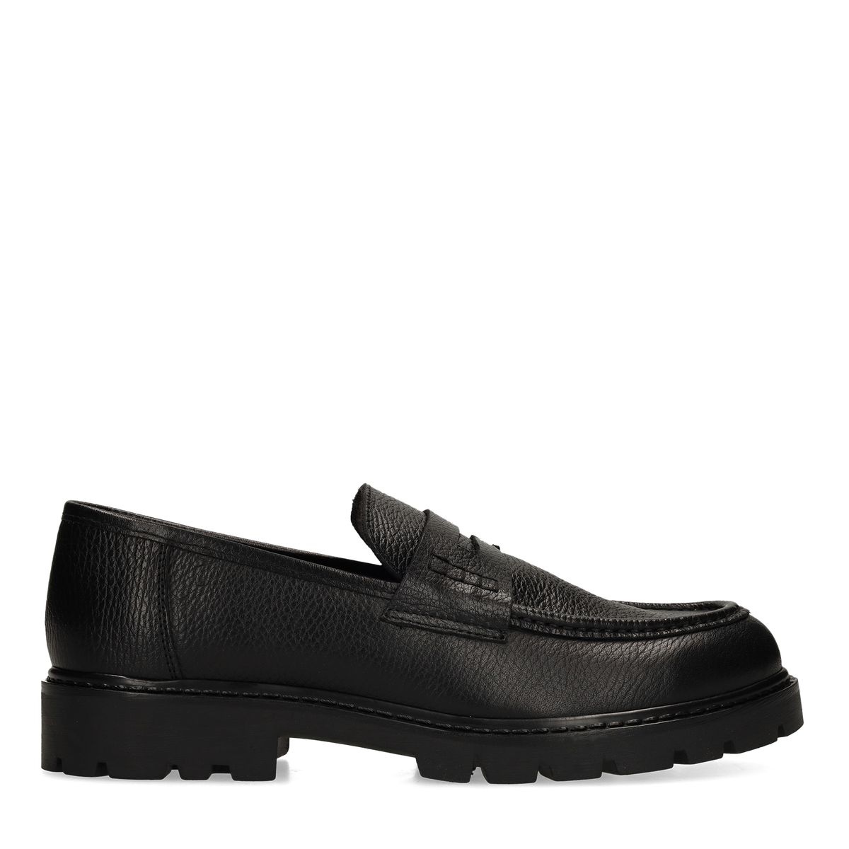 Zwarte leren loafers