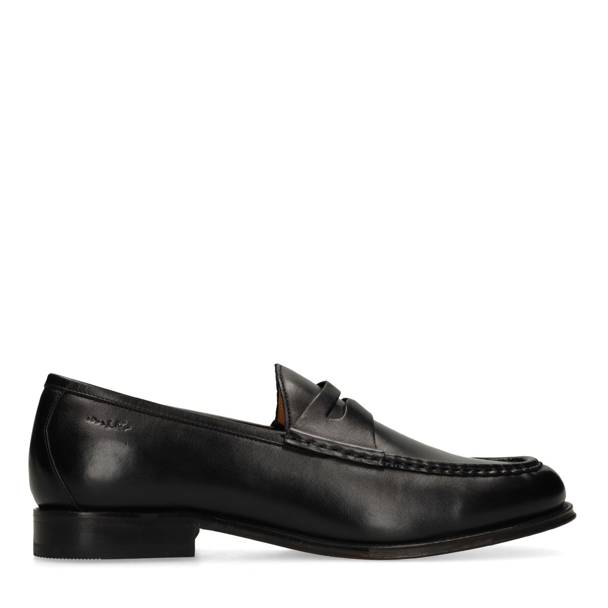 Zwarte Cambridge leren loafers