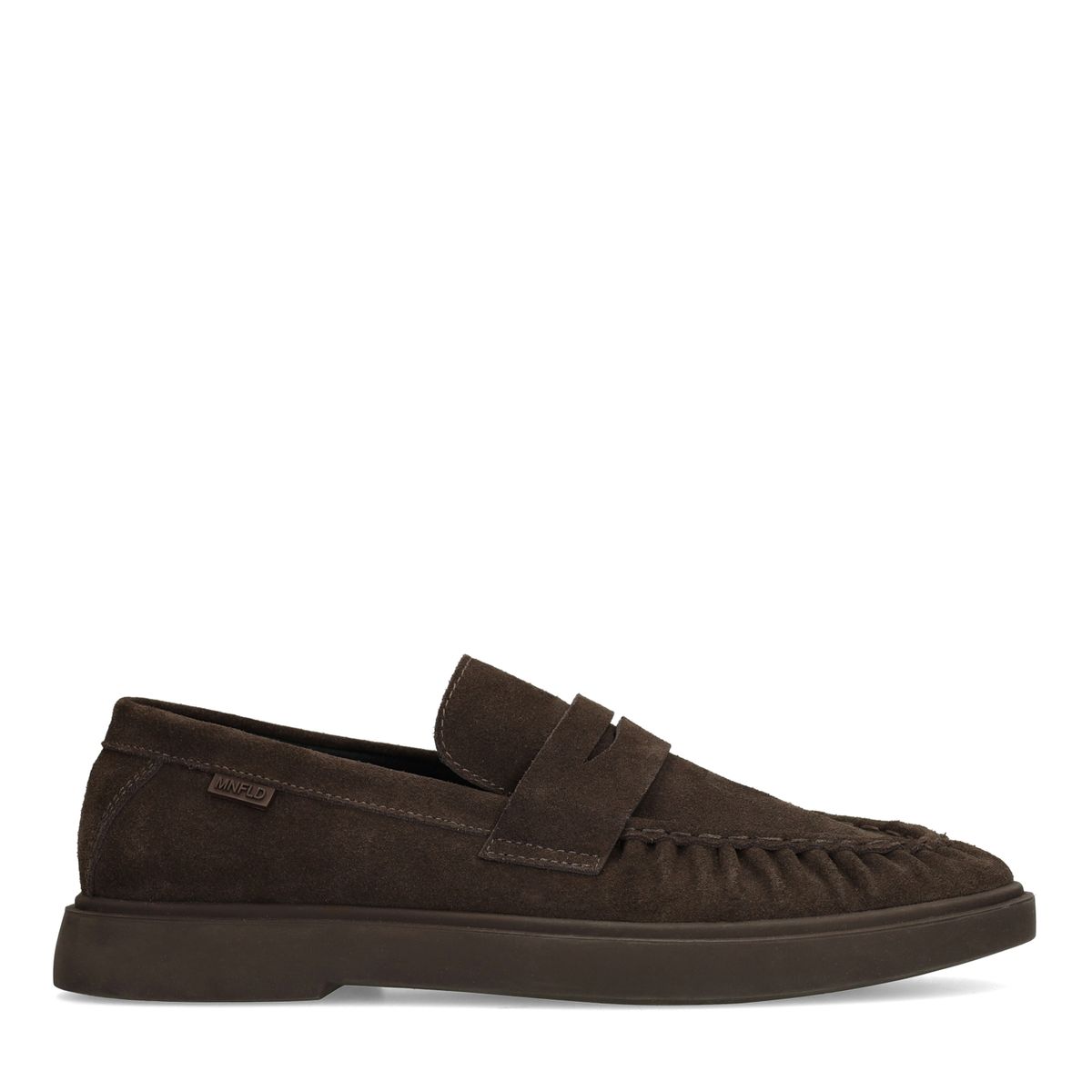 Manfield Bruine Suède Loafers - Maat 40