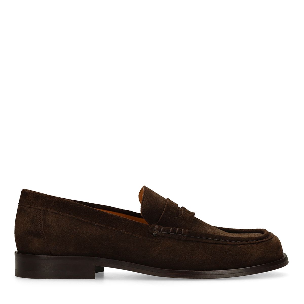 Donkerbruine suède loafers