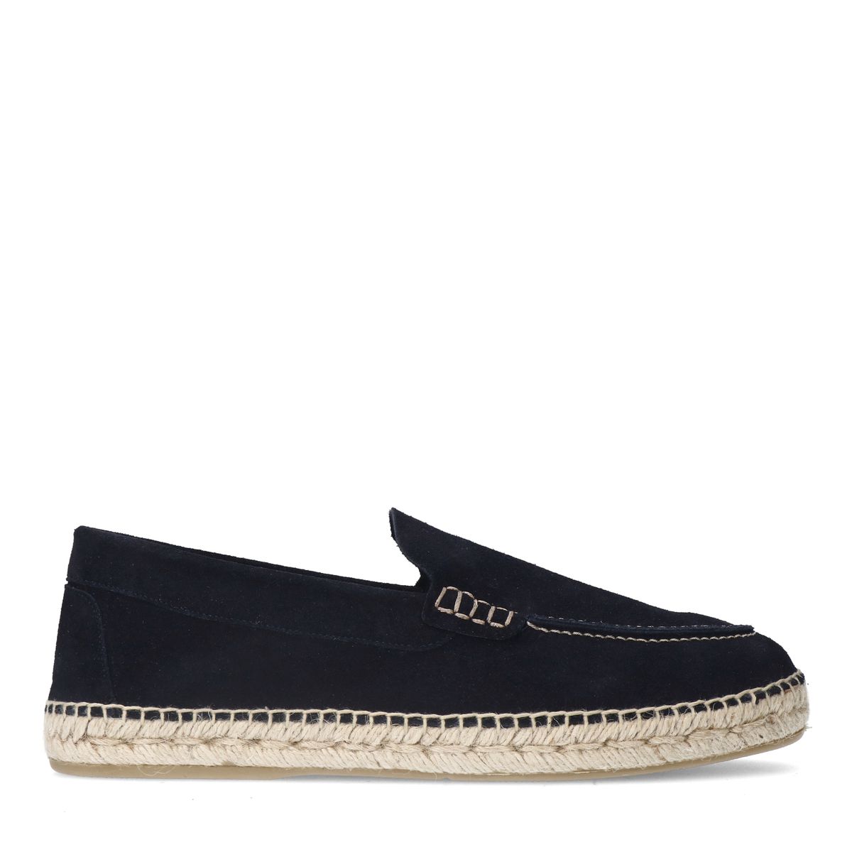 Donkerblauwe suède espadrilles